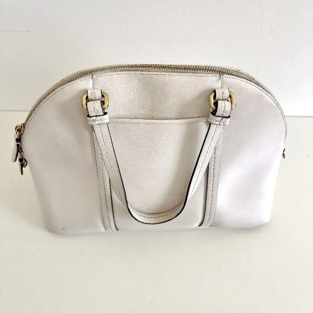 Coach Peyton Cora Domed Satchel in Saffiano Leather - Style F25671